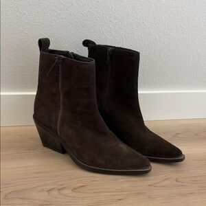 House of Harlow 1960 Dark Brown Ankle Booties